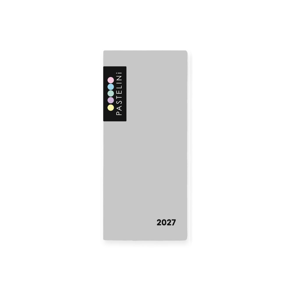 Diář PVC týdenní 2027 PASTELINI šedá